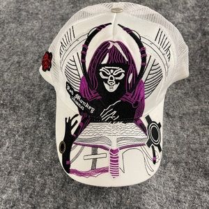 Red Monkey Los Angeles Hat Mens White Embroidered Unisex One Size Cap N311